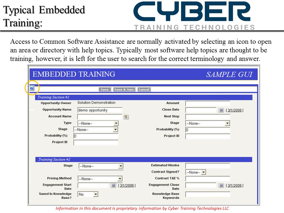 Embedded Training – Cyber Training Technologies